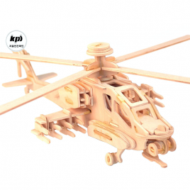 [쌤이오] 뜯어 만드는 원목 입체 퍼즐 아파치 헬기 4P