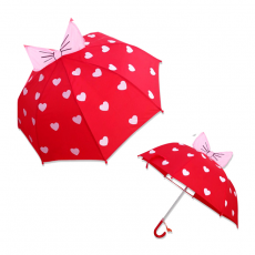 [쌤이오] 눈에 잘 띠는 입체 우산 핑크리본 아동 우산
