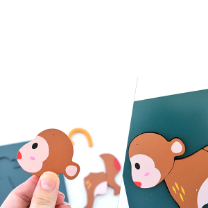 [쌤이오] 자연의 색으로 만든 원숭이 원목 퍼즐