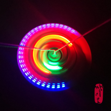 [과학쌤이오] 착시 빛의 혼합 실험 LED 끈 팽이