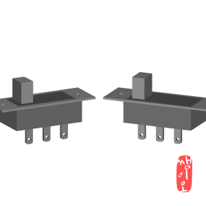[과학쌤이오] 실험 부품실 3핀 슬라이드 스위치 30EA