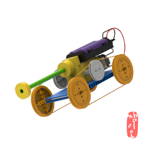 [과학쌤이오] 고무줄 괘도 탱크 만들기 LED 타입