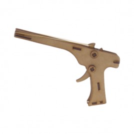 [쌤이오] 나무로 만드는 STEAM ART KIT 고무줄 총-단발