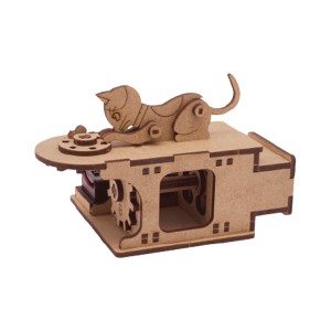 [쌤이오] 나무로 만드는 STEAM ART KIT 모터마타-고양이