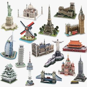 [쌤이오] 세계건축물 세계 유명 랜드마크 16종 만들기 3D입체퍼즐