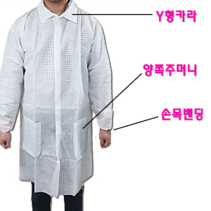 [안전쌤이오] 파티클차단 일회용 부직포가운 XL XXL